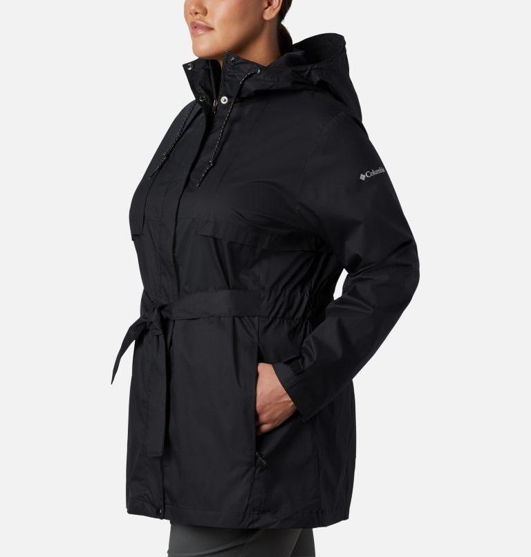 Women's Columbia Pardon My Trench Rain Jackets Black | Plus Size CA-U8LCA